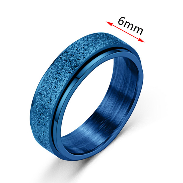 Ring For Women Spinner Fidgets Rings Stainless Steel Rotate Freely Spinning Anti Stress Accessories Jewelry 2021 Gifts