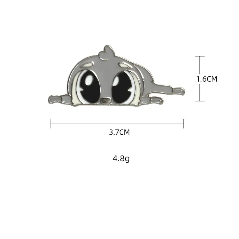 Корейский мультфильм значок большие глаза печать Броши для женщин вкус брошь с животными эмаль булавки ювелирные изделия одежда рюкзак аксессуары безделушки