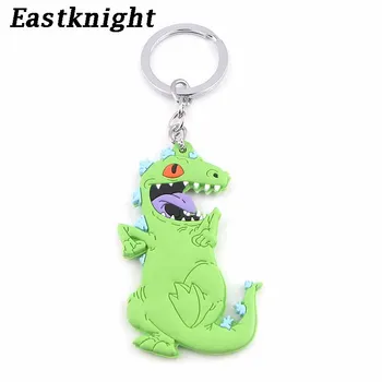 

K569 Wholesale 20pcs/lot Cartoon Dinosaur Keychain Key Holder Enamel Metal Pendant Car Keychain For Keys Rings Gifts For Kids