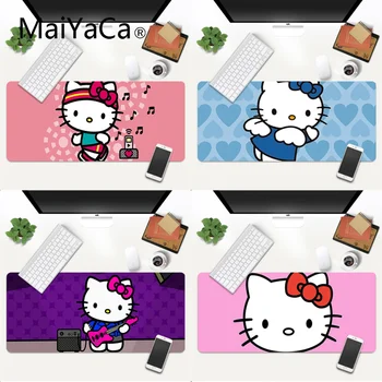 

MaiYaCa New Design Hello Kitty cat mouse pad gamer play mats Gaming Mouse Pad Large Deak Mat 700x300mm for overwatch/cs go