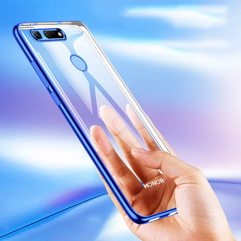 Мягкий чехол с гальваническим покрытием для HUAWEI Honor 10 20 9 Lite 10i 20i качественный