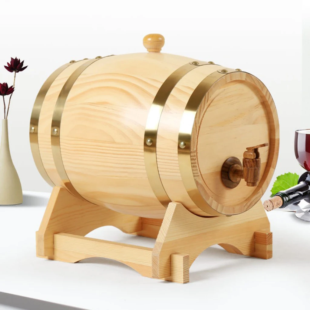 Oak Wine Barrel Brewing Port Storage Casks For Whiskey Home Hotel Decoration
