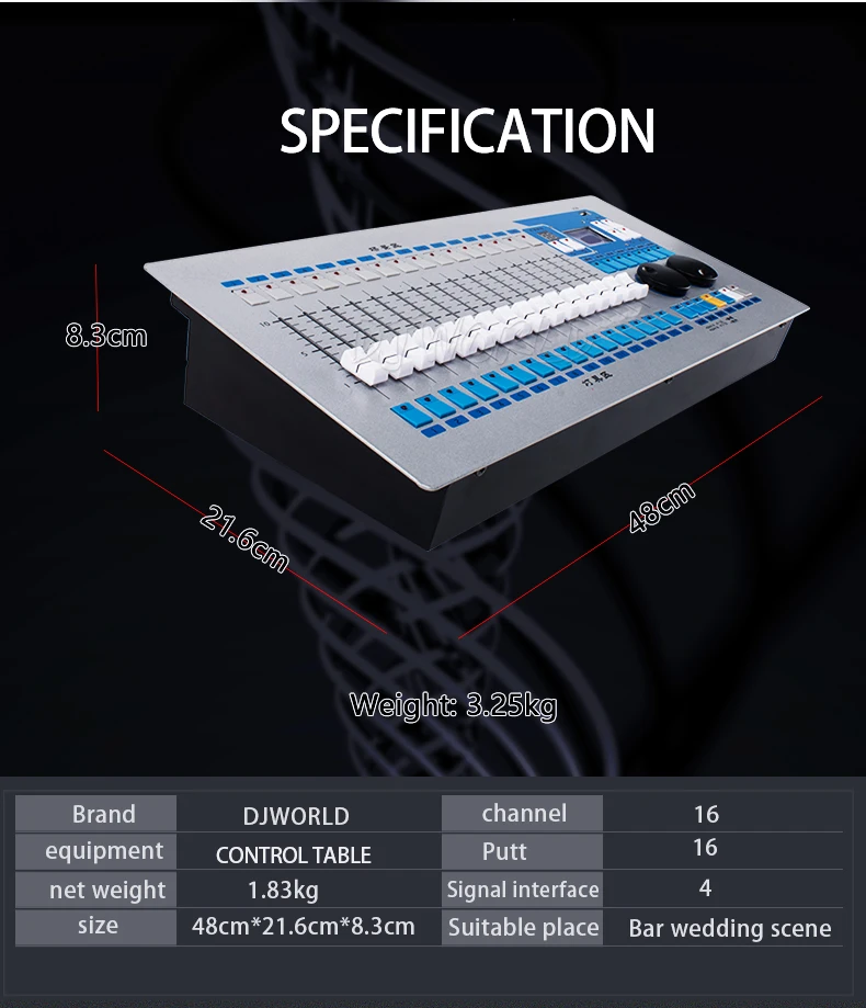 Djworld 192b DMX консоль DMX512 DJ контроллер сценический эффект осветительное профессиональное оборудование для светодиодный Par движущийся