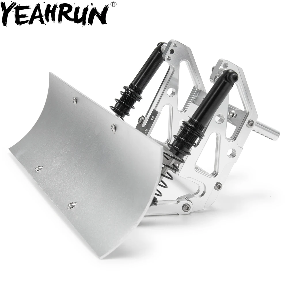 

YEAHRUN Alloy Snow Shovel Servo Snow Sweeping Tools For TRAXXAS TRX4 SCX10lI 90046 90027 90028 1/10 RC Crawler Car