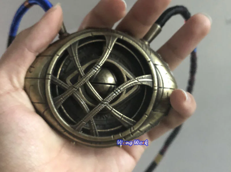 Wong Work Doctor Strange Eye Of Agamotto 1:1, светодиодный светильник, окрашенное металлическое ожерелье, реквизит