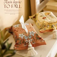 Vintage Tissue Box Car Tissue Bag Vintage Household Tissue Box Kitchen High-end Paper Storage Printing Creative Drawer Wholesale 1