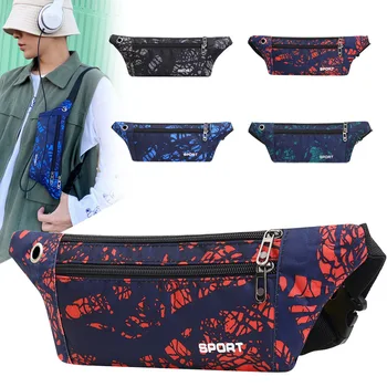 

Unisex Running Mobile Phone Pockets Women Multifunctional Coin Purse Outdoor Waterproof Oxford Cloth Chest Waist Bag Fanny Pack