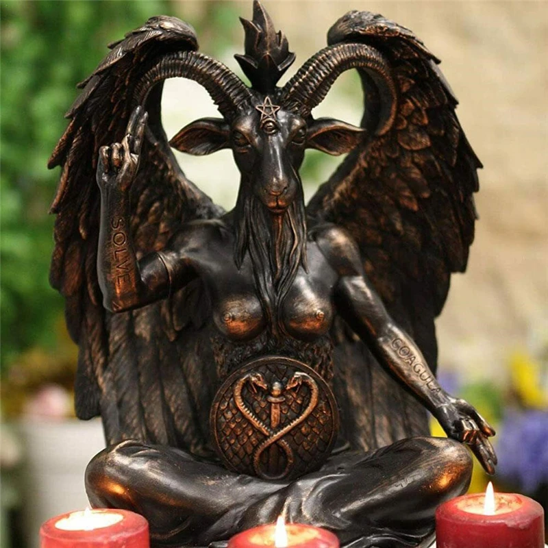 Сатана коза Baphomet статуя подвесная дверь тарелка декор на стену налет полимерные