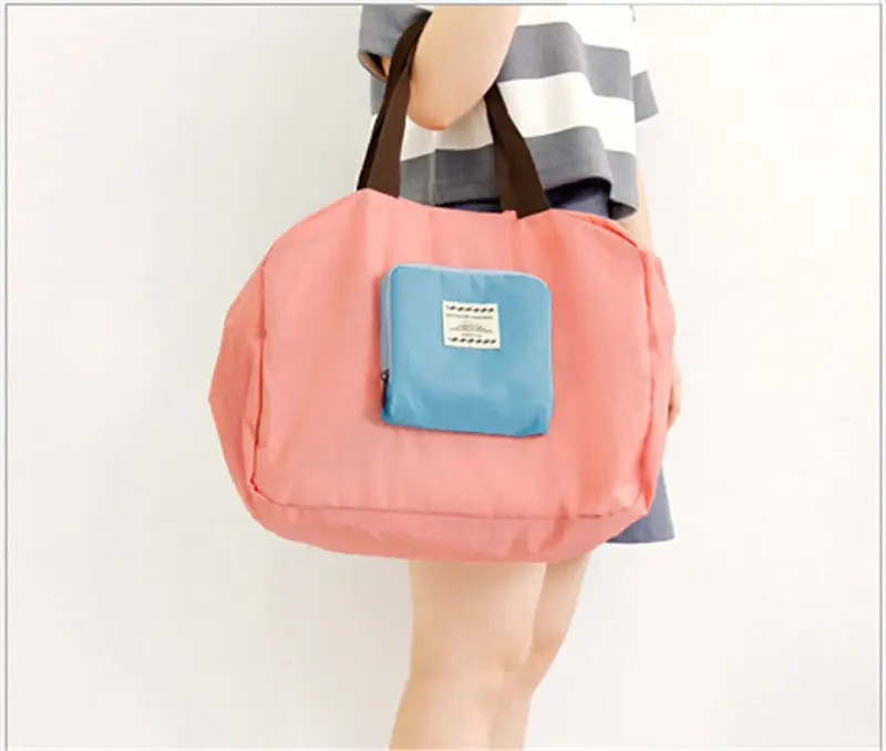 Портативная Водонепроницаемая складная дорожная сумка для хранения багажа модная повседневная дорожная сумка большой емкости - Цвет: C