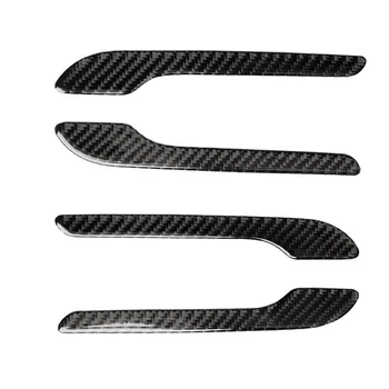 

Replacement For Tesla Model 3 4pcs/set Left Right Exterior Door Handle Cover Outer Door Grips Carbon Fiber Trim