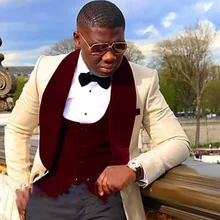 Смокинги друзей жениха Красный Белый Черный шаль костюм с лацканами Свадебный Мужской Блейзер Костюмы(пиджак+ брюки+ галстук+ жилет