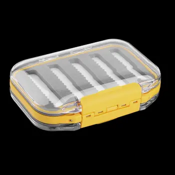 

Plastic and Foam 4.3 x 2.75 x1.2 Plastic Waterproof fly fishing Double Side Clear Slit Foam fly Fishing Box