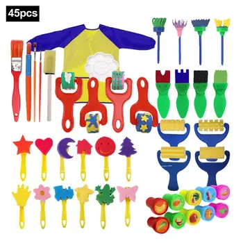

Children Sponge Paint Brushes Drawing Tools for Children Education Painting Arts Crafts DIY Painting Set with Brush