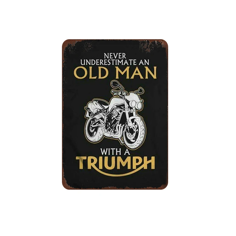Светло-зеленый Винтажный домашний декор "Triumph Stets Fahrbereit" винтажные металлические знаки бляшки и знаки домашний декор тарелки Ретро Размер: 20*30 см - Цвет: Светло-зеленый