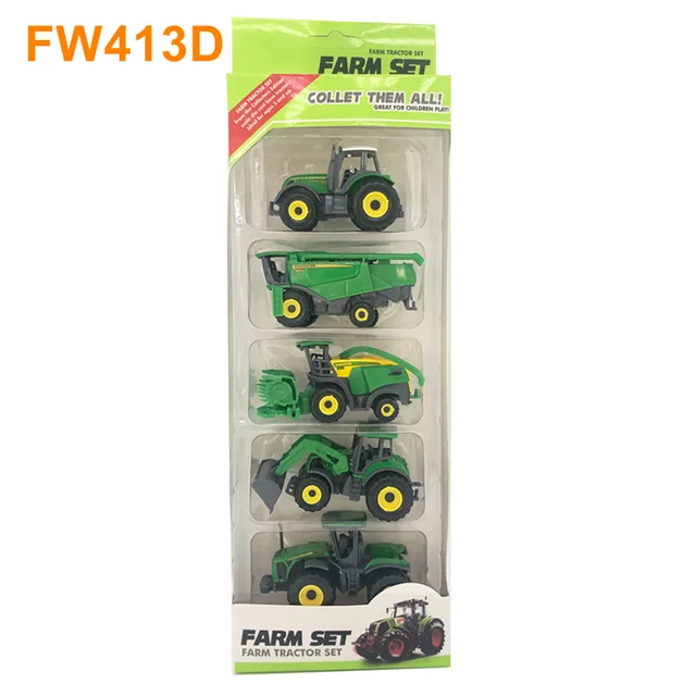 All Farm Tractor Set Great Play Collection Toy,Diecast Metal Vehicle Car Model with Plastic Part,Crop Cutter Sprayer Power Plant FW413D-STP