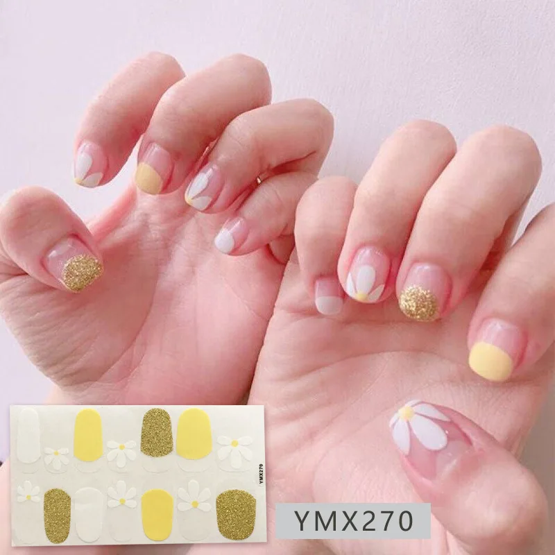 Леди KINDOM DIY стикеры 3D на ногти Nail Art Сердце сетки шаблон полоски лака для ногтей водонепроницаемый дизайн ногтей экологическая фольга для обертывания ногтей - Цвет: YMX270