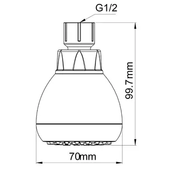

High Pressure Shower Head Anti-clog Anti-leak Fixed Shower Head Adjustable Swivel Ball Joint with Filter Bathroom Accessory Y5GD
