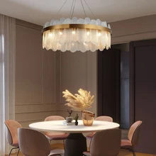 Современный минималистичный светодиодный светильник G9 для гостиной, спальни, художественная люстра с одной головкой, дымчато-серый стеклянный лист, 60 см, 80 см, подвесной светильник
