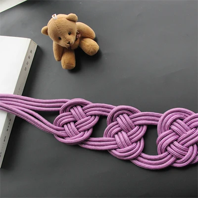 purple Полиэстеровые комплектующие для штор домашняя мебель занавеска tieback - Цвет: purple