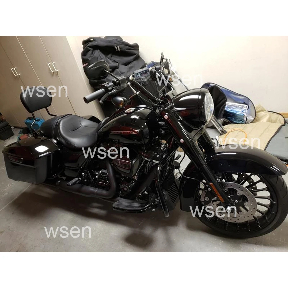 Для Harley Touring 2009- глянцевая черная спинка пассажирский Сисси Бар тройной полированный с накладкой быстроразъемный подходит Road King