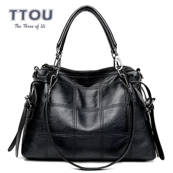 

Ladies Genuine Leather Hand Bag Solid Color Women Designer Tote Bags Crossbody Bags Female Boston Shoulder Large Capacity Bag