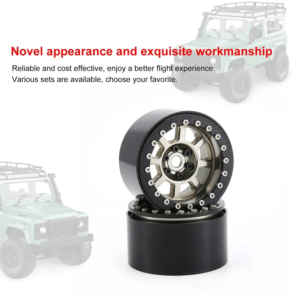 1 пара/2 пары сплав 2,2 ЧПУ Beadlock Колесные диски для 1/10 RC Гусеничный осевой SCX10 SCX10 II 90046 Traxxas TRX4 D90 CJGLG0020