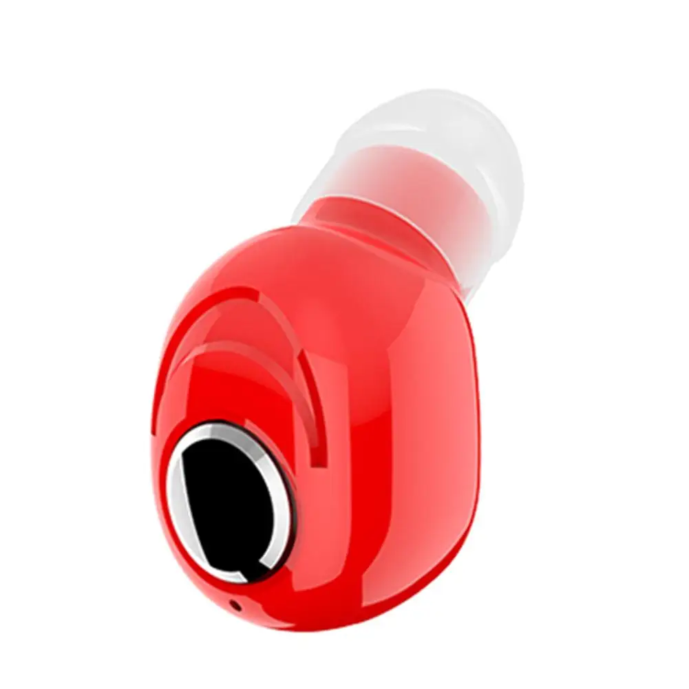 Мини беспроводные Bluetooth наушники V5.0, стерео наушники-вкладыши с микрофоном, спортивные наушники для бега, наушники для Android IOS, всех телефонов - Цвет: red