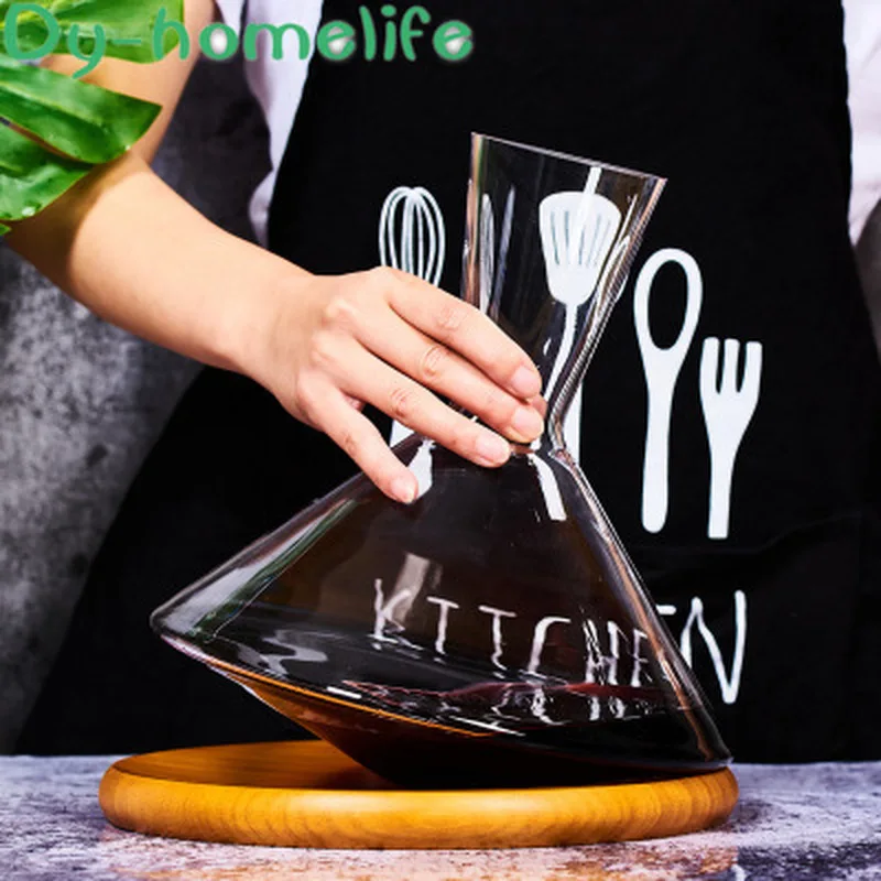 

Scandinavian Creative INS Does Not Fall Fast Crystal Glass Decanter Restaurant Home Rotating Wine Whiskey Vodka Bottle Jug