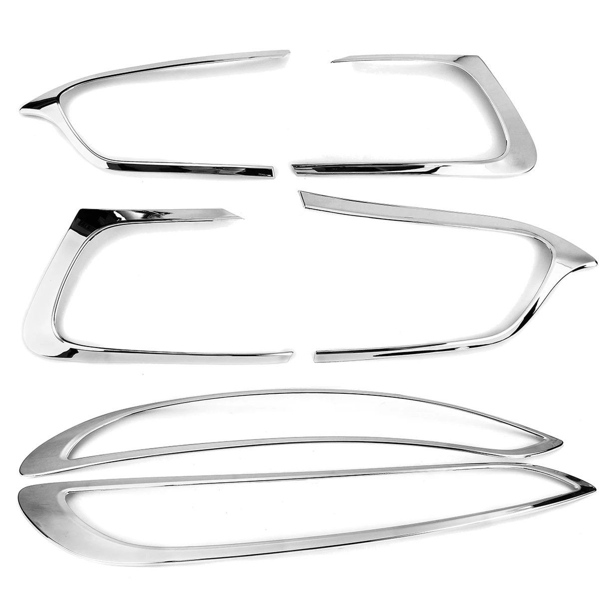 

For Jeep Cherokee 2014 2015 2016~2018 ABS Chrome Tail Light Front Rear Lamp Covers +Headlight Head Covers Trim Set Garnish
