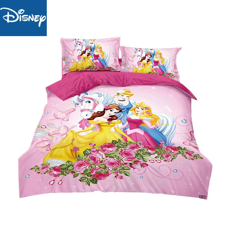 

Cartoon single size Princess Snow White Duvet Cover Set 3pcs for girls Bed linen Twin size Bed room Decor hot sale Birthday gift