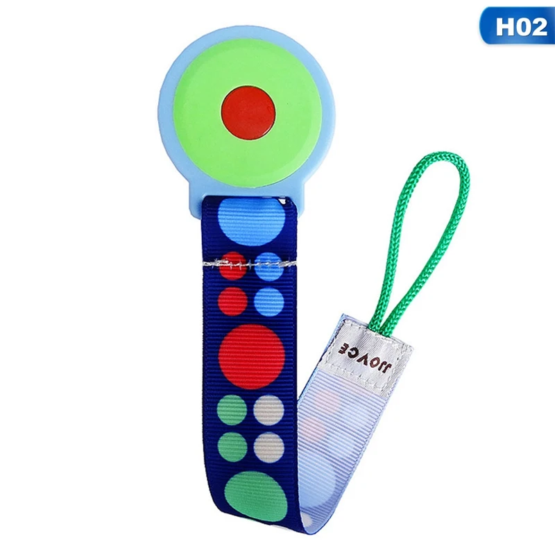 H02 Baby Pacifier Clip Chains Cotton Anti-Slip Dummy Holder Soother Pacifier Clips Strap Nipple Holder For Infant Feeding - Цвет: H02