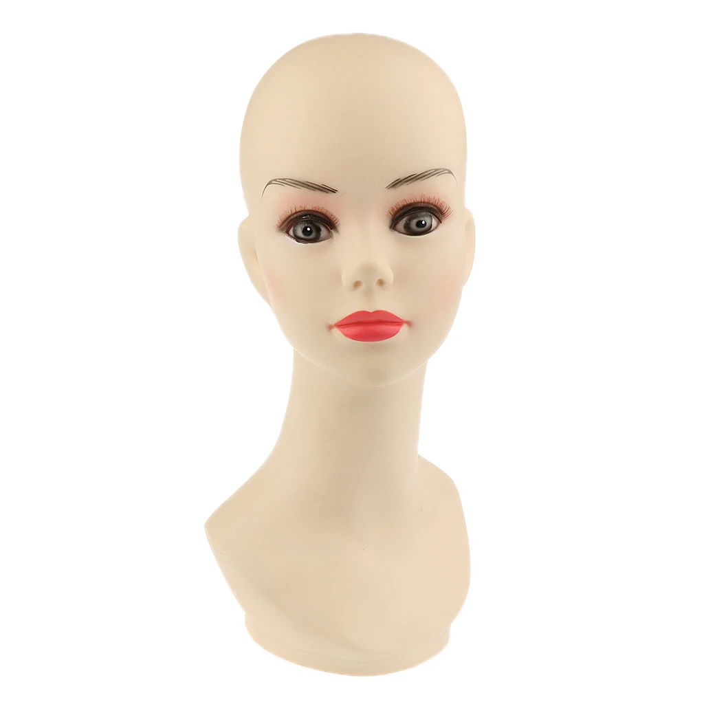 Male Female Mannequin PVC Manikin Head Bust Wig Glasses Hat Display Stand Model