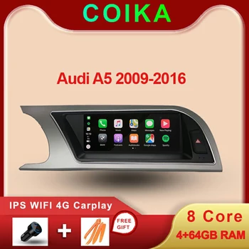 

8 Core Android System Car GPS Navi Stereo For Audi A5 2009-2016 4+64GB RAM WIFI 4G SIM Google BT IPS Touch Screen Carplay