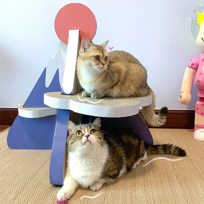 Petite Moutarde Fuji Chat De Montagne Cadre D Escalade Chat Planche A Gratter Papier Ondule Vertical Nid De Chat Fournitures Pour Chat Jouet Patte De Chat Aliexpress