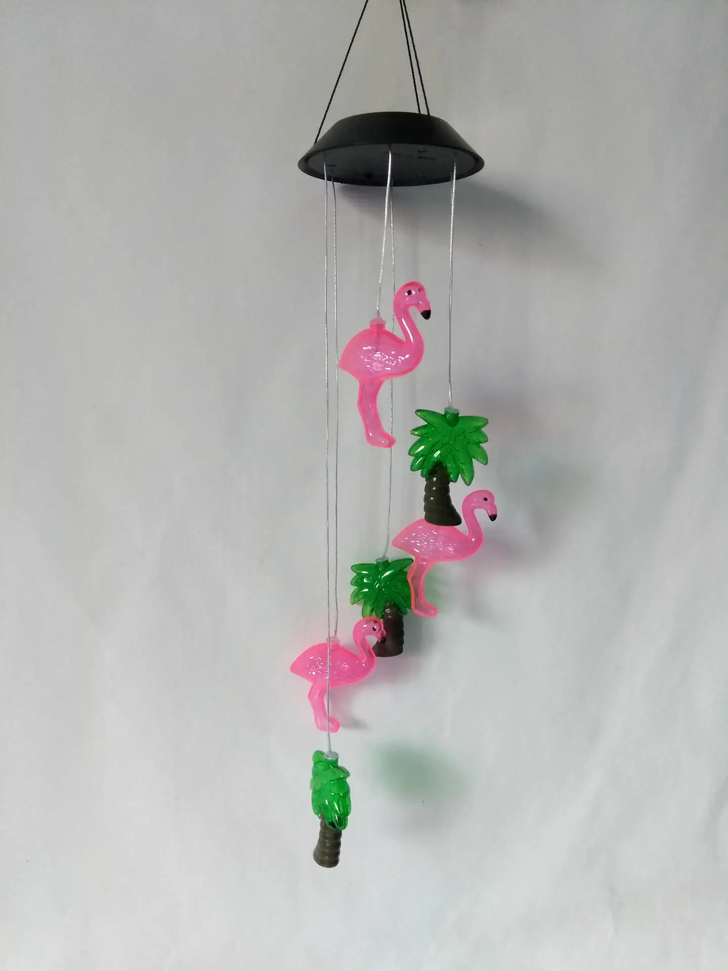 

Solar Wind Chime Solar Color Changing Wind Chime Palm Flamingo LED Light Solar Garden Lamp