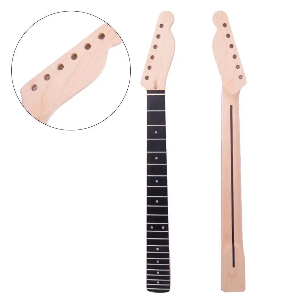 

Electric Guitar Neck Canada Maple 21 Frets Bolt On C Shape Clear Satin For Fender TELE TL Replacement