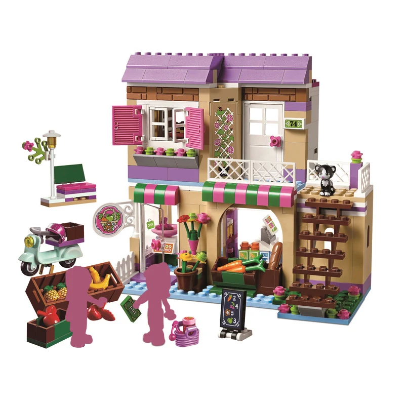 

Heartlake Food Market 41108 Building Blocks Model Toys for Children Compatible Legoinglys Friends Bricks Figure New Year Gifts
