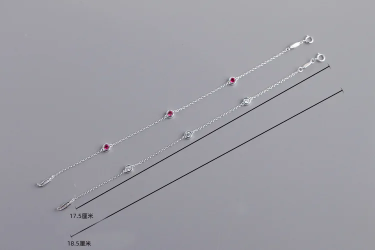 Beste TSHOU246 Vrouw ronde zirkoon blauw wit rood armband meisje leuke ketting