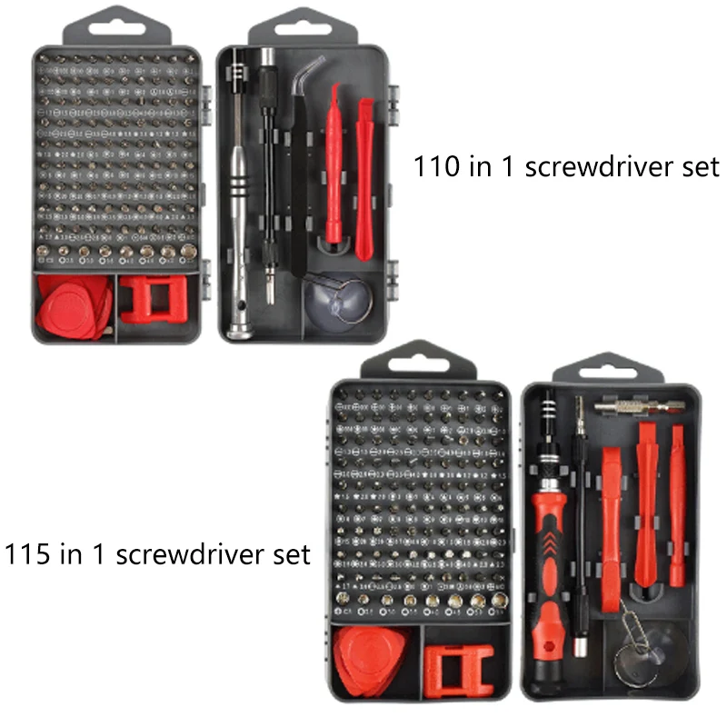 

115 in 1 Screwdriver Set Bit Multi-function Precision Mobile Phone Repair Device Hand Tools Screwdriver New Set Torx Hex