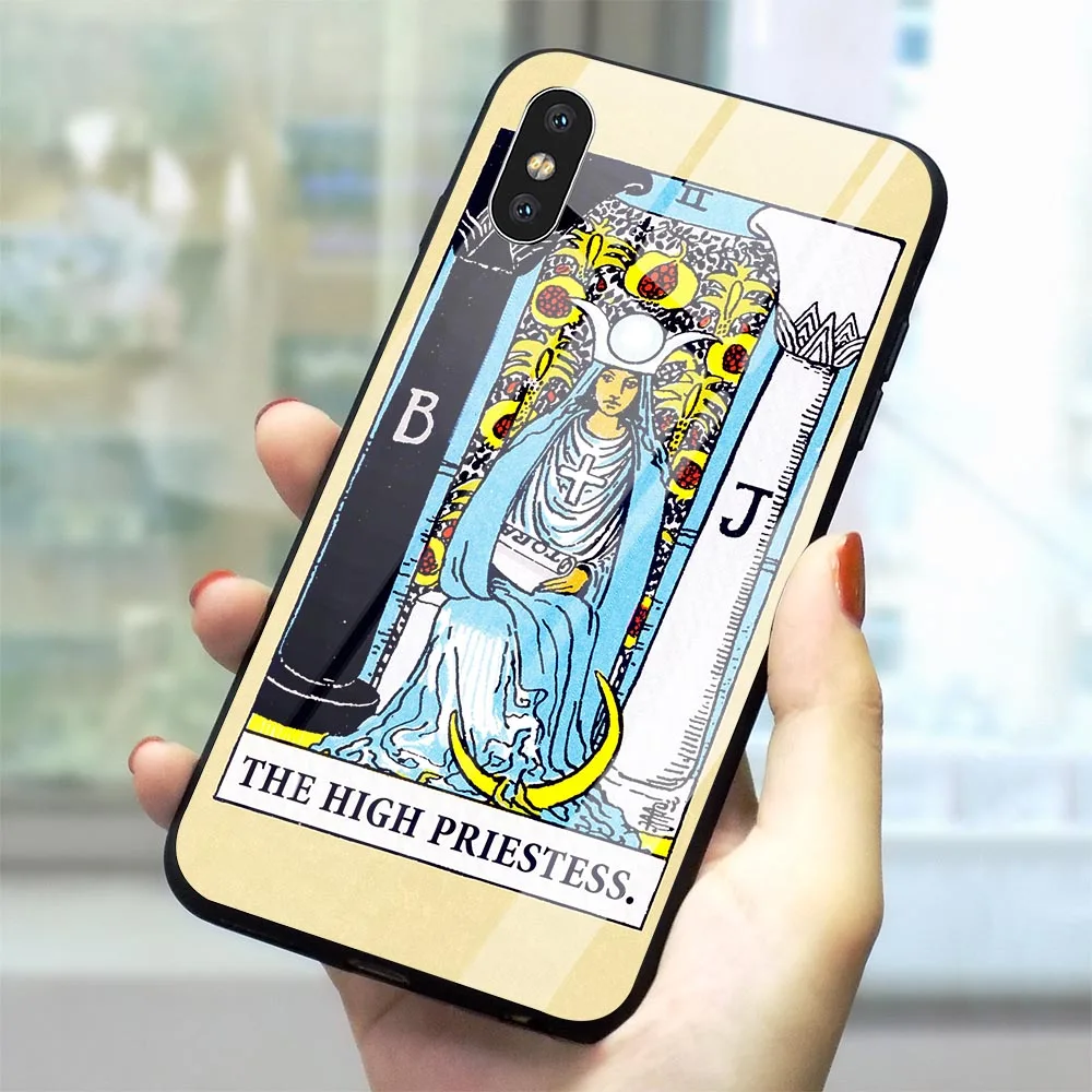 Таро карты чехол для телефона для iPhone 5 Чехол 6 6S 7 8 плюс Xs Max XR X 11 Pro закаленное Стекло