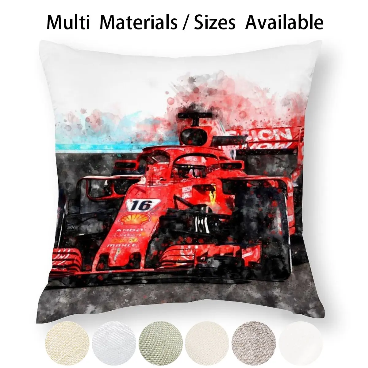 Leclerc Pillow Case Throw Cover Cotton Linen Flax Speed Driver Racetrack Monza Daytona Winner Motor Racing Car Le Mans | Дом и сад