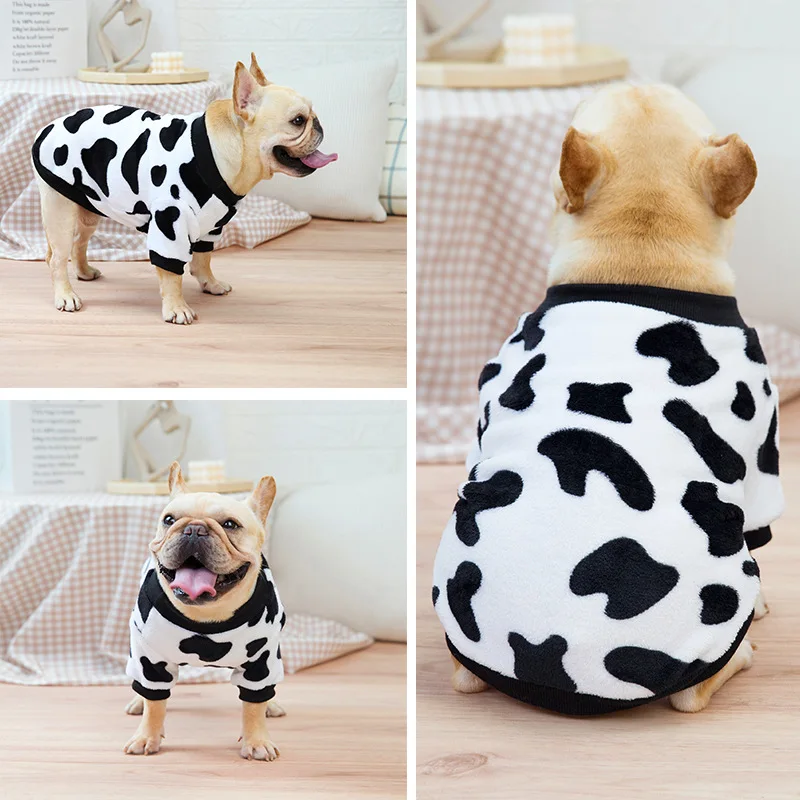 Dog Clotehs Felpa Con Cappuccio In Pile A Doppia Faccia Bullda Cappotto In Pile Pug Dog Warm Pet Dog Clothes