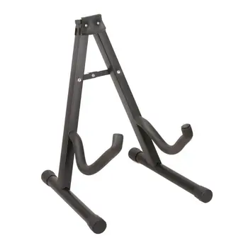 

Iron Guitar Stand Black Folding A-Frame Tripod String Instrument Holder Acoustic