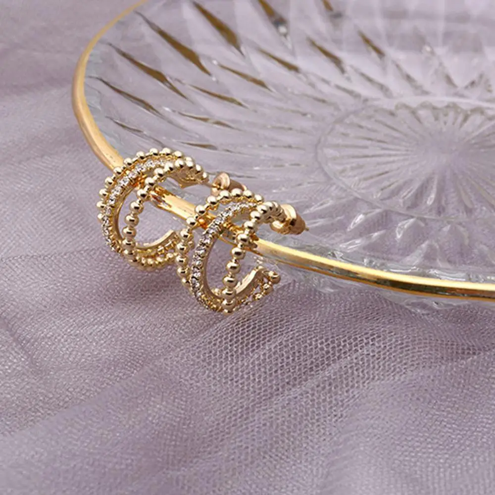 Винтажные круг обруч с многослойным покрытием в виде капель кристаллами форме