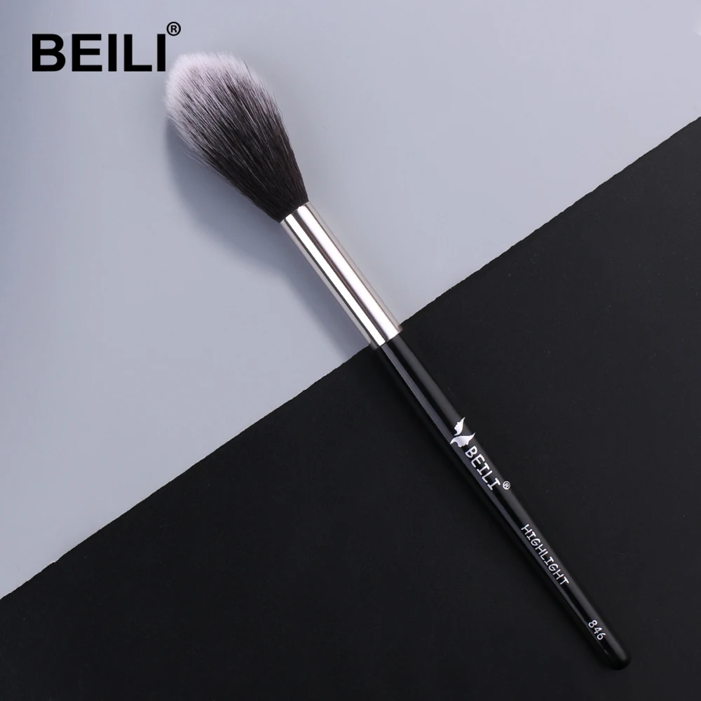 Makeup-Brushes Blush Highlighter Eyebrow-Eyeliner Blending Professional BEILI Black Synthetic