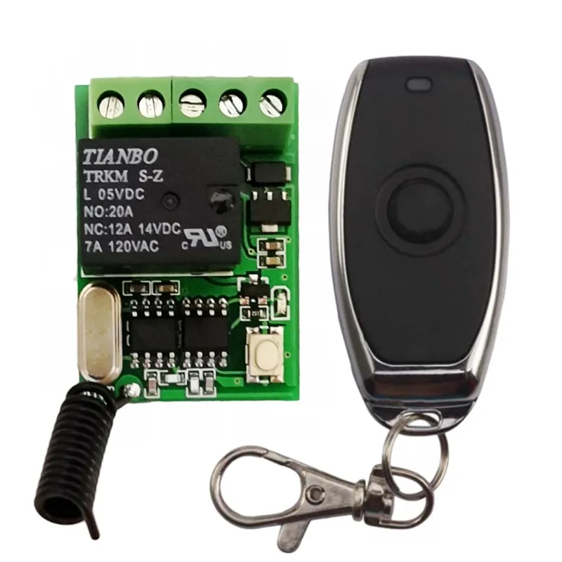 1Receiver1Remote Кнопка включения компьютера переключатель дистанционного управления 5 в 6 в 9 в 12 В контакт реле Кнопка RF беспроводной переключатель 315 433 умный дом сигнализация - Цвет: 1Receiver1Remote