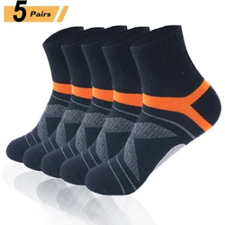 5 Pairs /Lot High Quality Men's Cotton Socks Black Sports Socks Casual Run Autumn Winter Socks Breathable Male Sokken Large Size