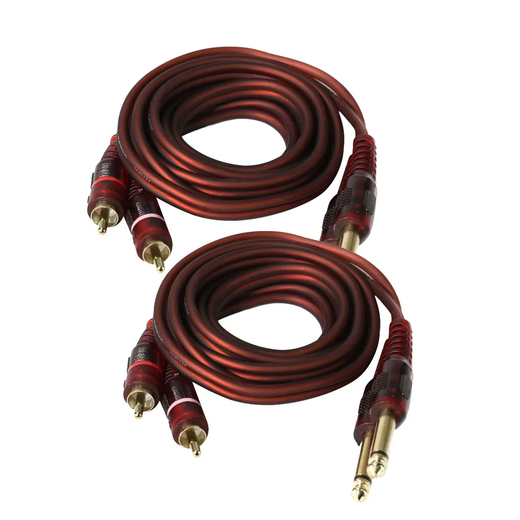 2 предмета RCA кабель 2x6 35 мм до 2-штекер Кабель-адаптер (5ft) дополнительный