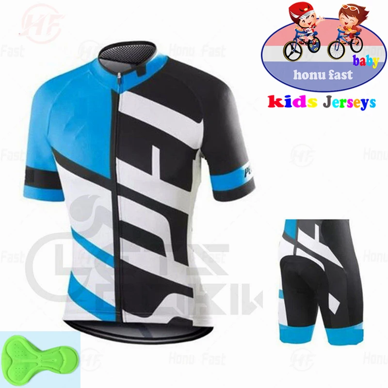 Cycling Jersey Set Kids Cycling Clothing Team Jersey Set Biking Suit Short Sleeve Clothes MTB Children's Cycling Wear Summer Triathlon Suit