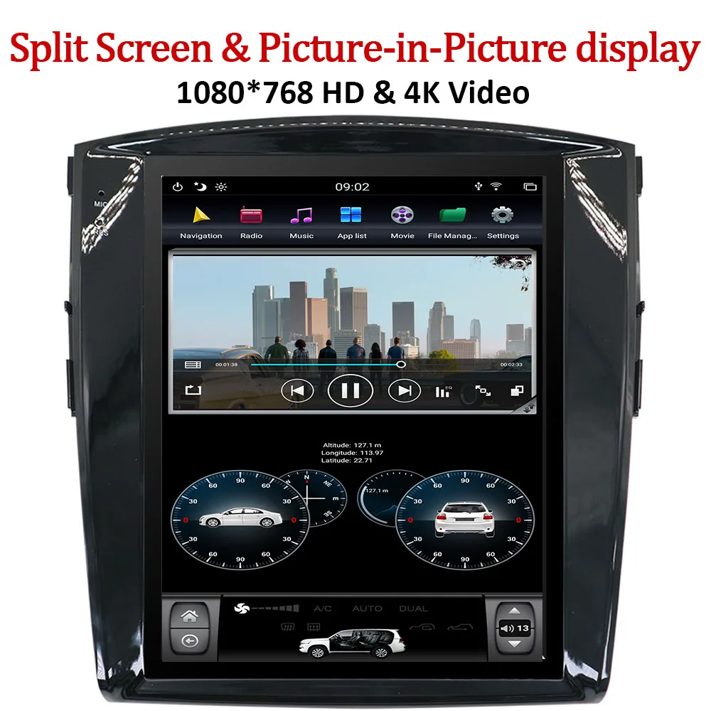 Автомобильный мультимедийный GPS навигатор YAZH Android 9 0 для Mitsubishi Pajero V93 V94 V40 2008 2019 с 12
